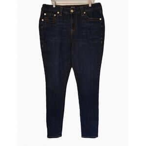 True Religion Women’s Jennie Curvy Mid Rise Skinny Jeans Size 36
